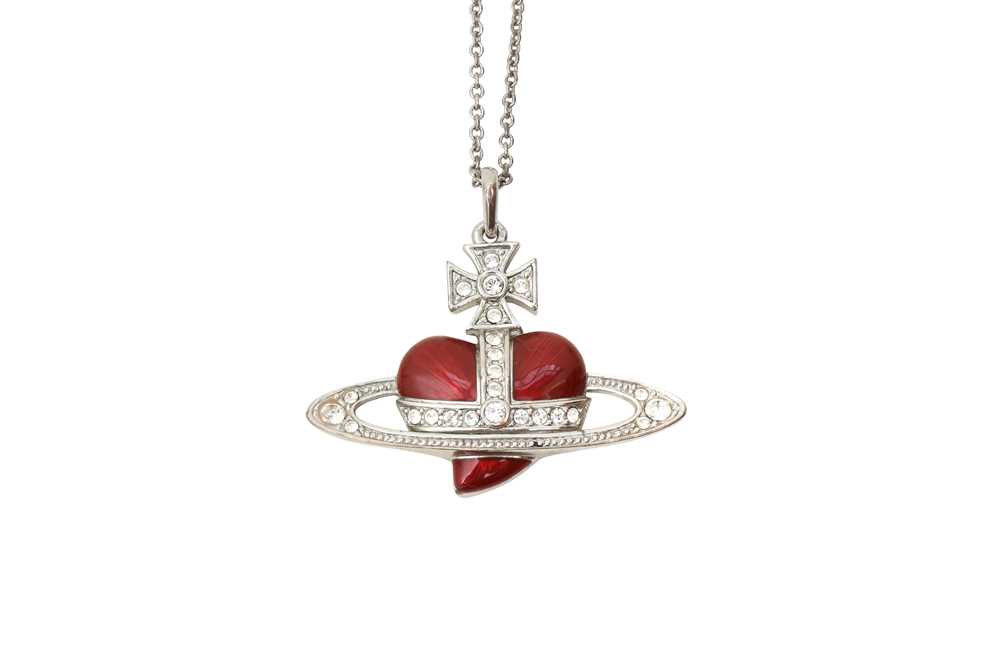 Necklaces | Mayfair large orb pendant Rhodium/Light Sapphire Crystal - Vivienne  Westwood Womens | Poudrerivertour
